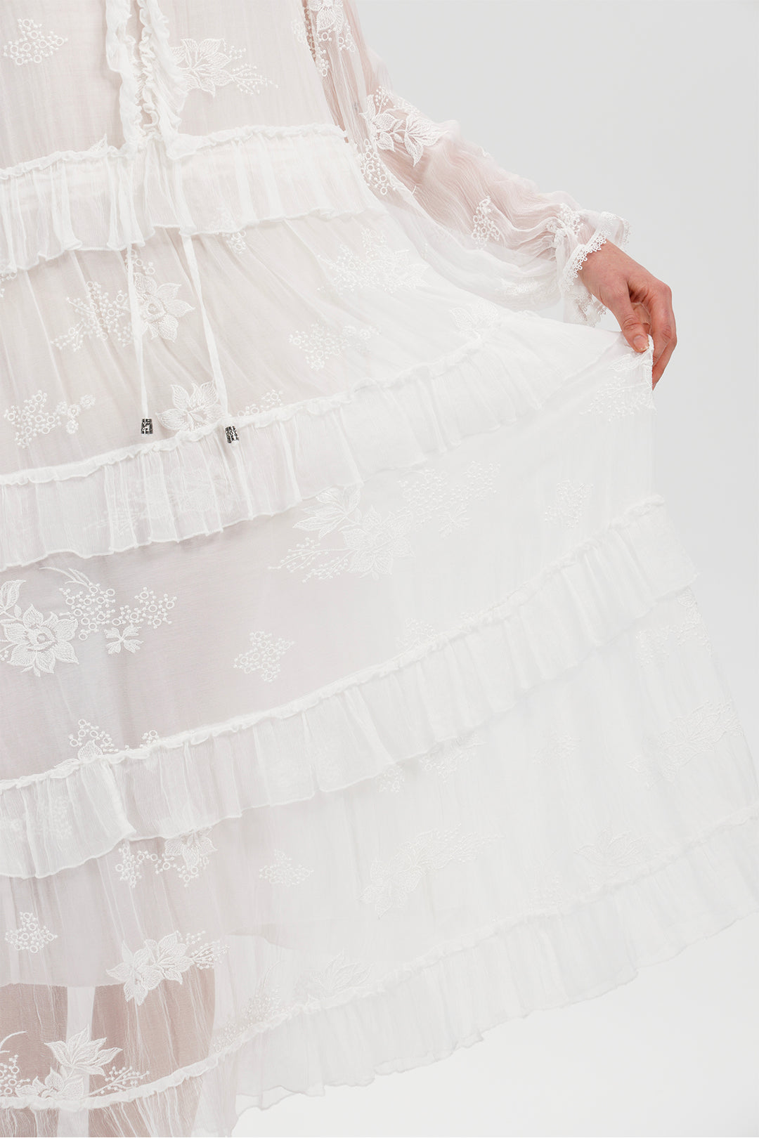 Seren Ruffle Silk Dress