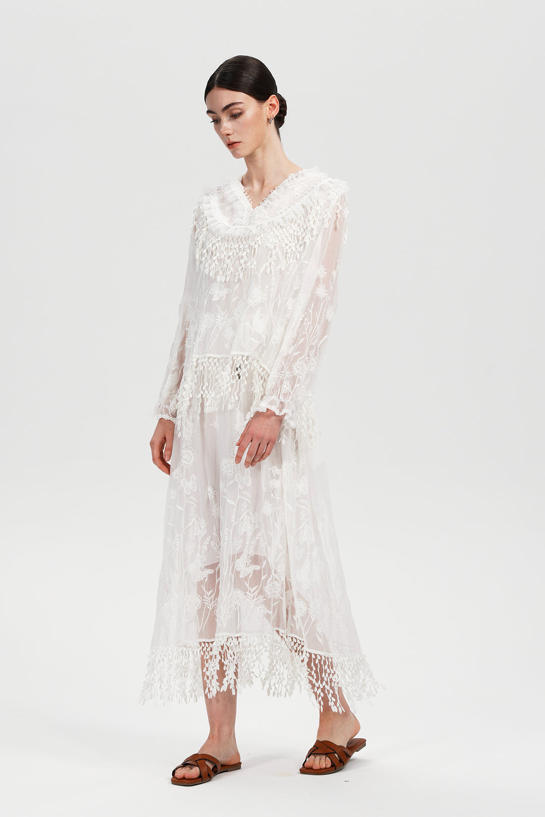 Lavinia White Lace Dress
