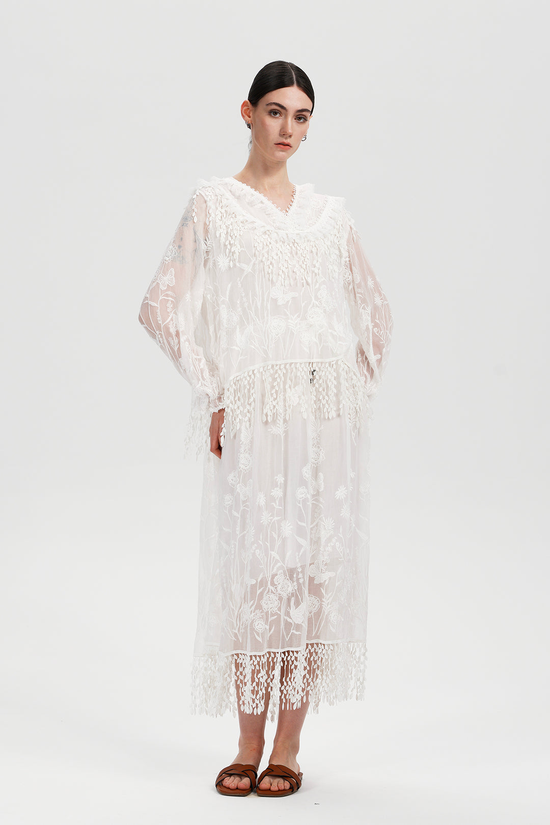 Lavinia White Lace Dress