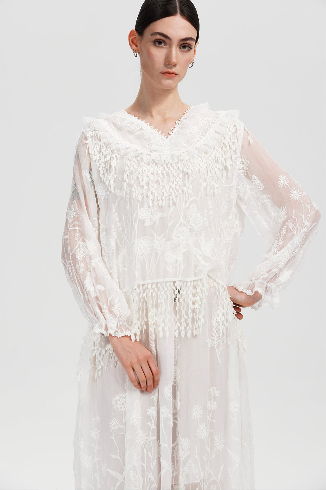 Lavinia White Lace Dress