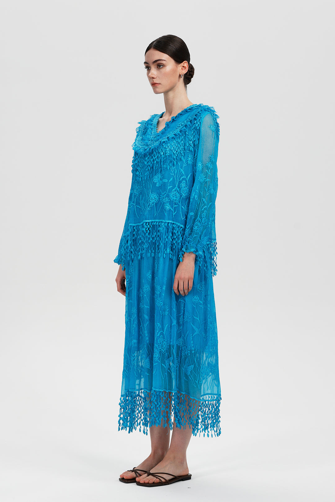 Lavinia Teal Lace Dress