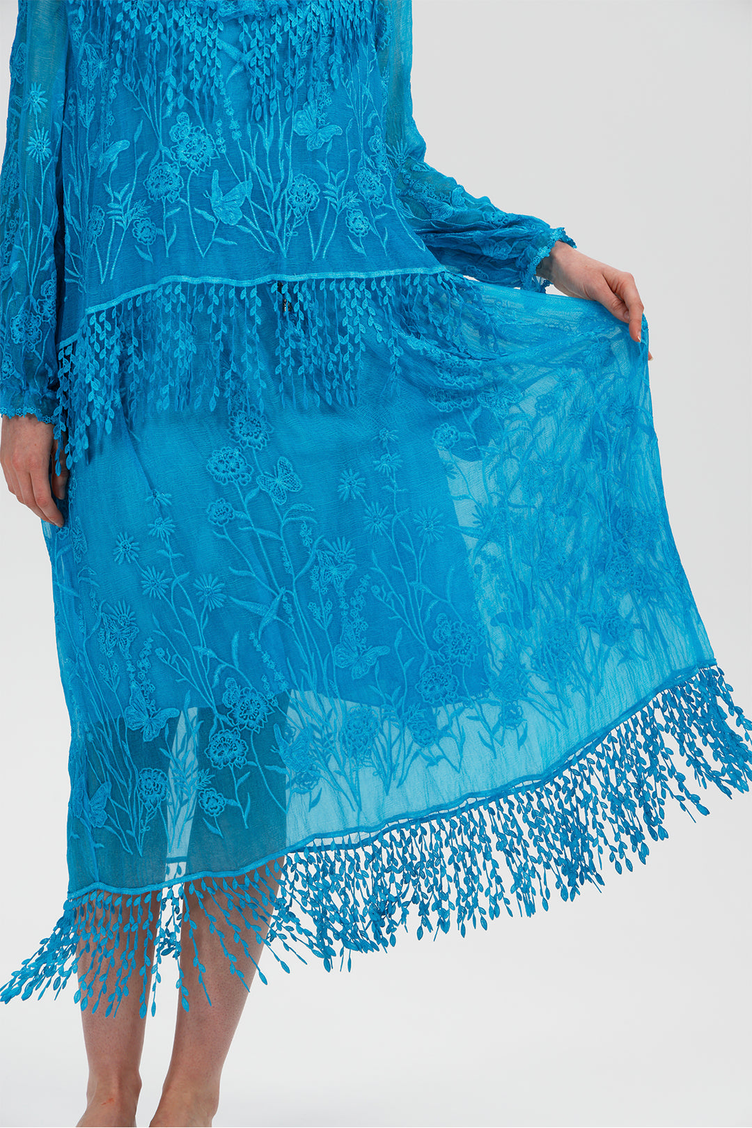 Lavinia Teal Lace Dress