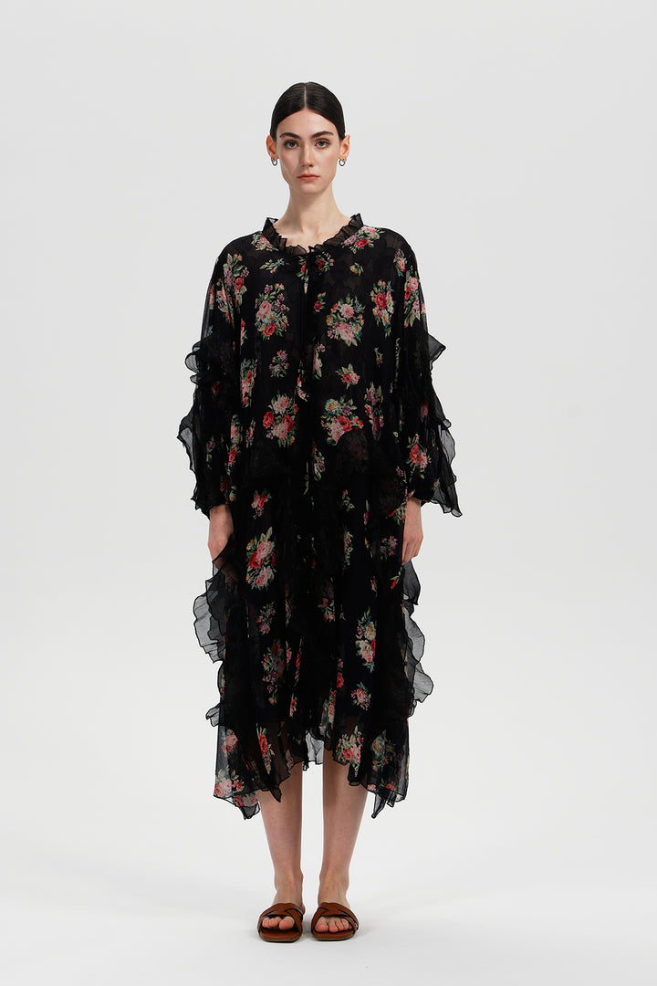 Odessa Bloom Silk Dress