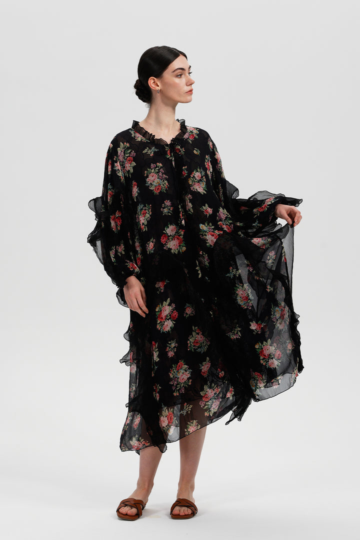 Odessa Bloom Silk Dress