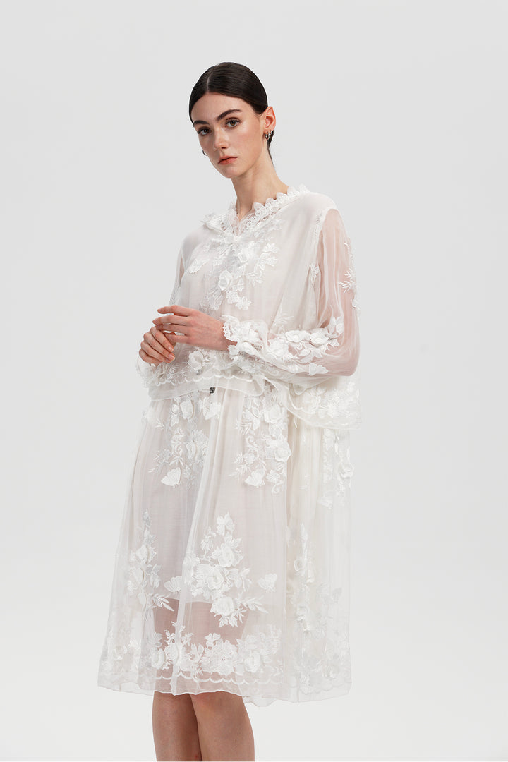 Arden Embroidered Mini Dress