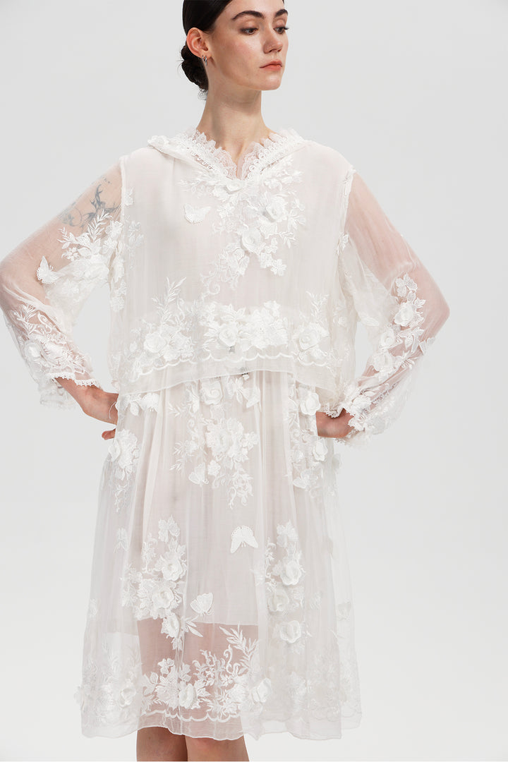 Arden Embroidered Mini Dress