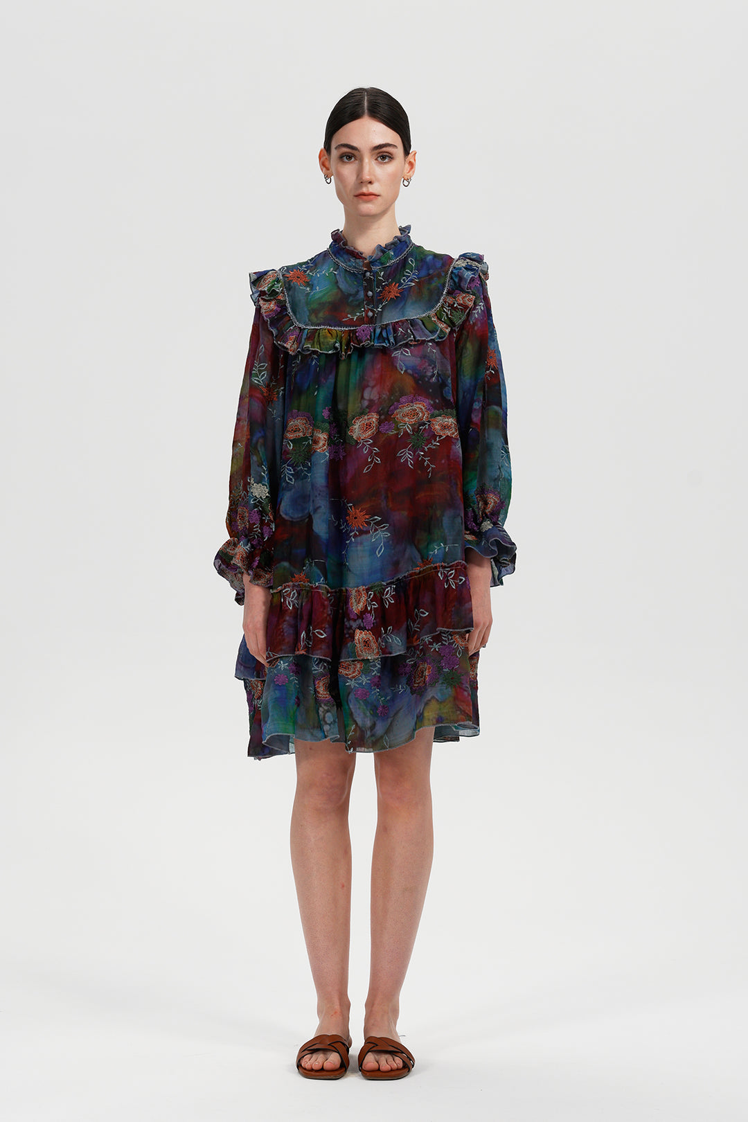 Marisol Vintage Floral Embroidery Dress