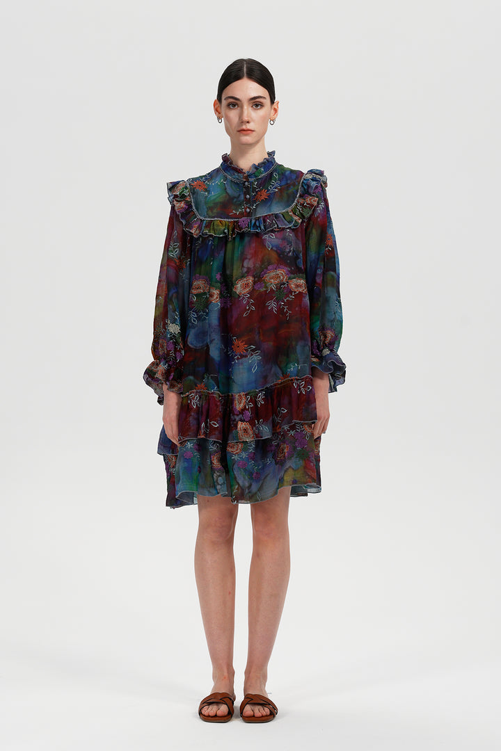Marisol Vintage Floral Embroidery Dress