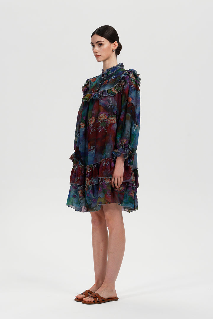 Marisol Vintage Floral Embroidery Dress