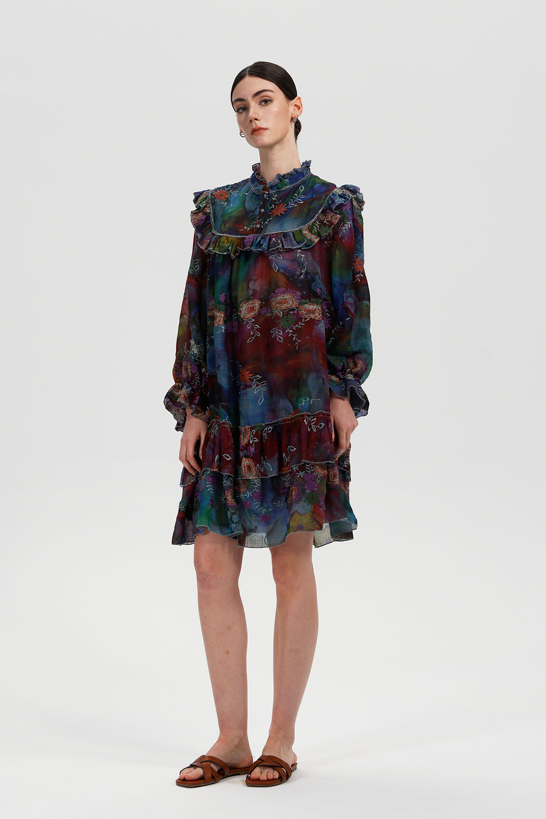 Marisol Vintage Floral Embroidery Dress