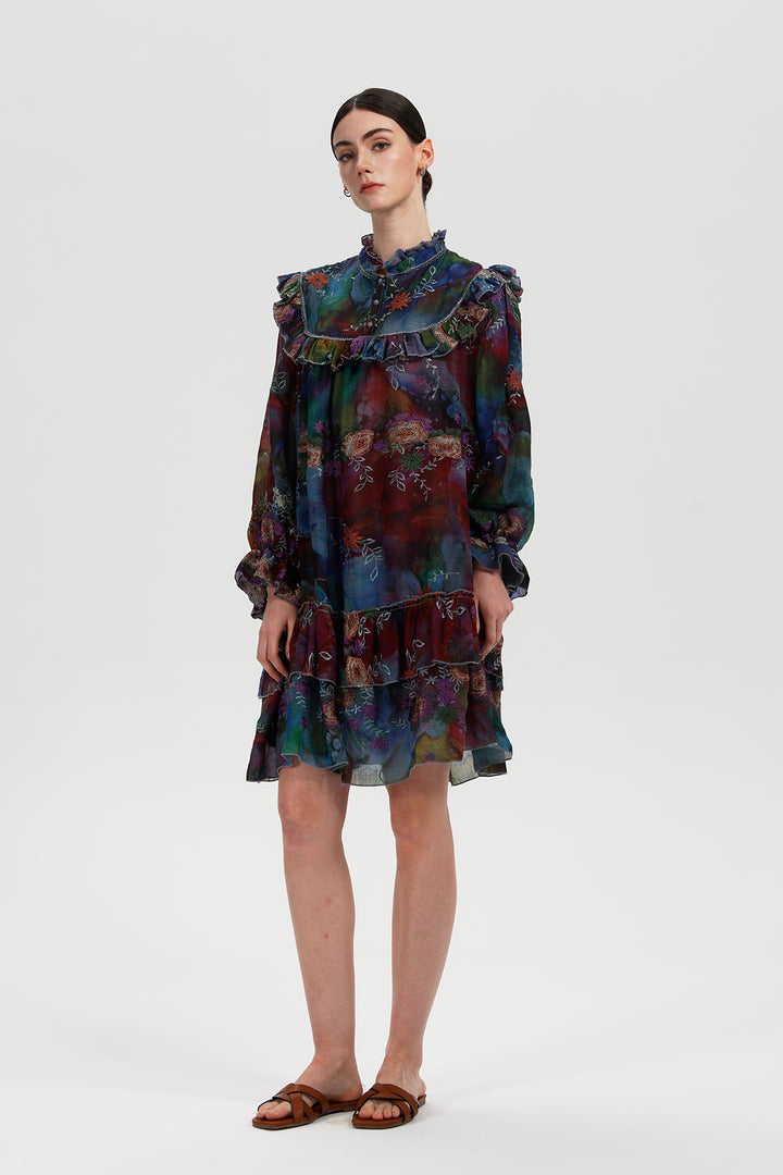 Marisol Vintage Floral Embroidery Dress