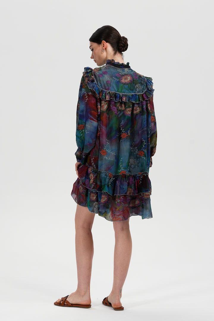 Marisol Vintage Floral Embroidery Dress