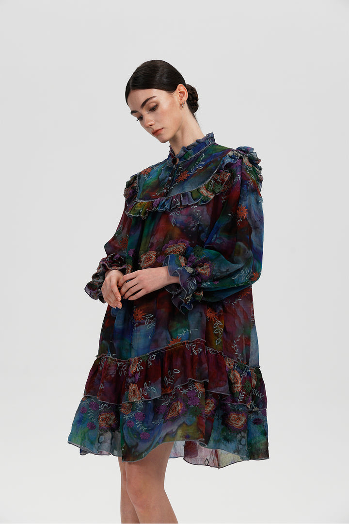 Marisol Vintage Floral Embroidery Dress