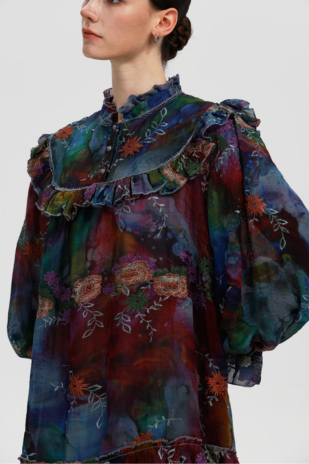 Marisol Vintage Floral Embroidery Dress