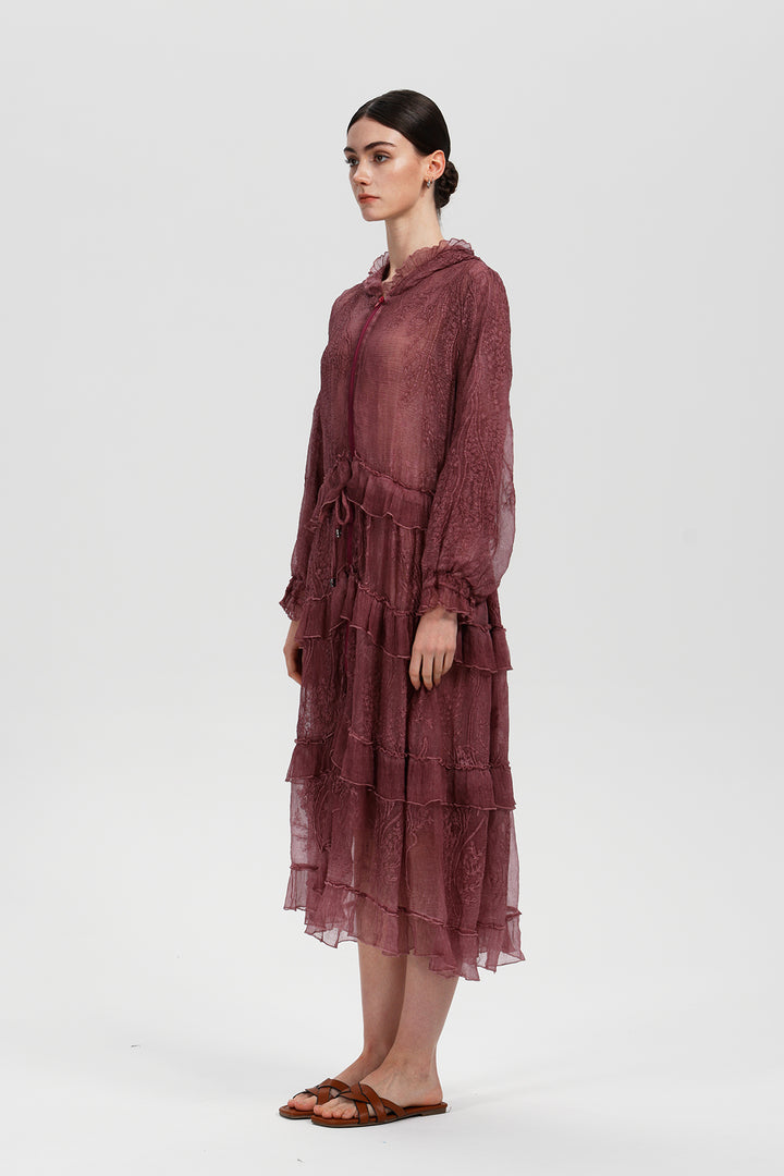 Thalina Dust Wine Dress