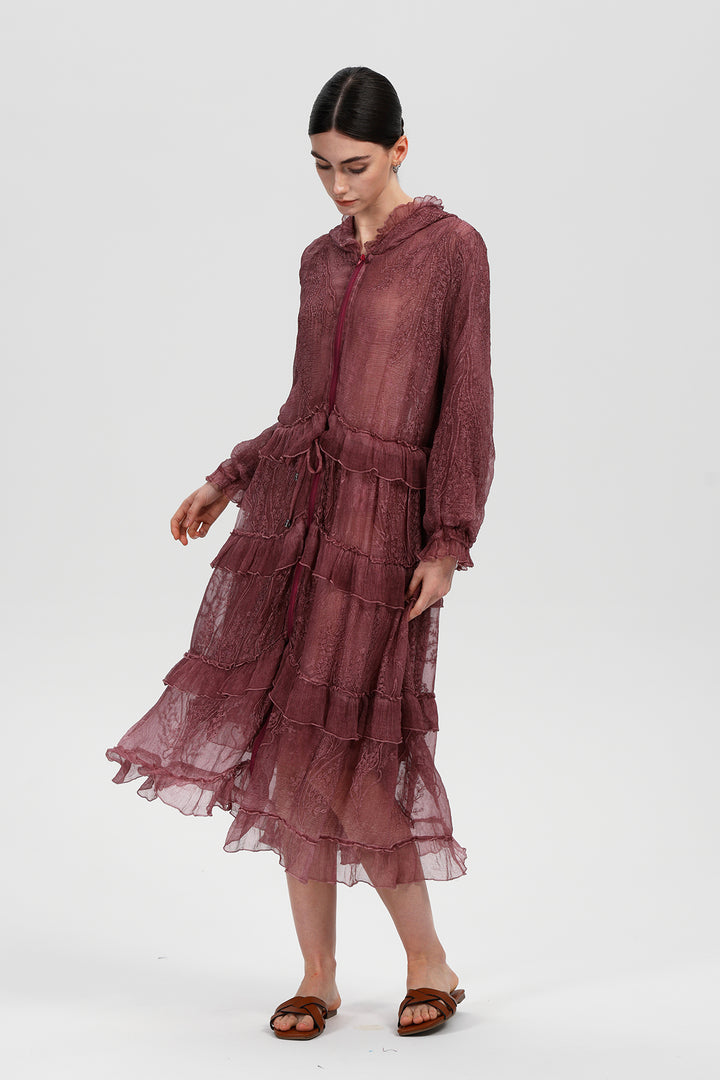 Thalina Dust Wine Dress