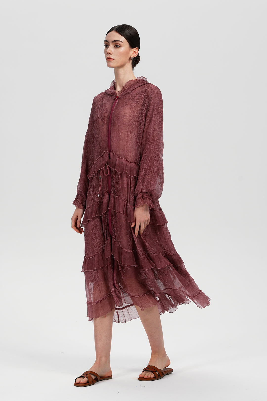 Thalina Dust Wine Dress