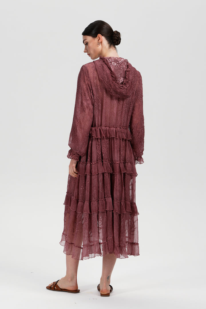 Thalina Dust Wine Dress