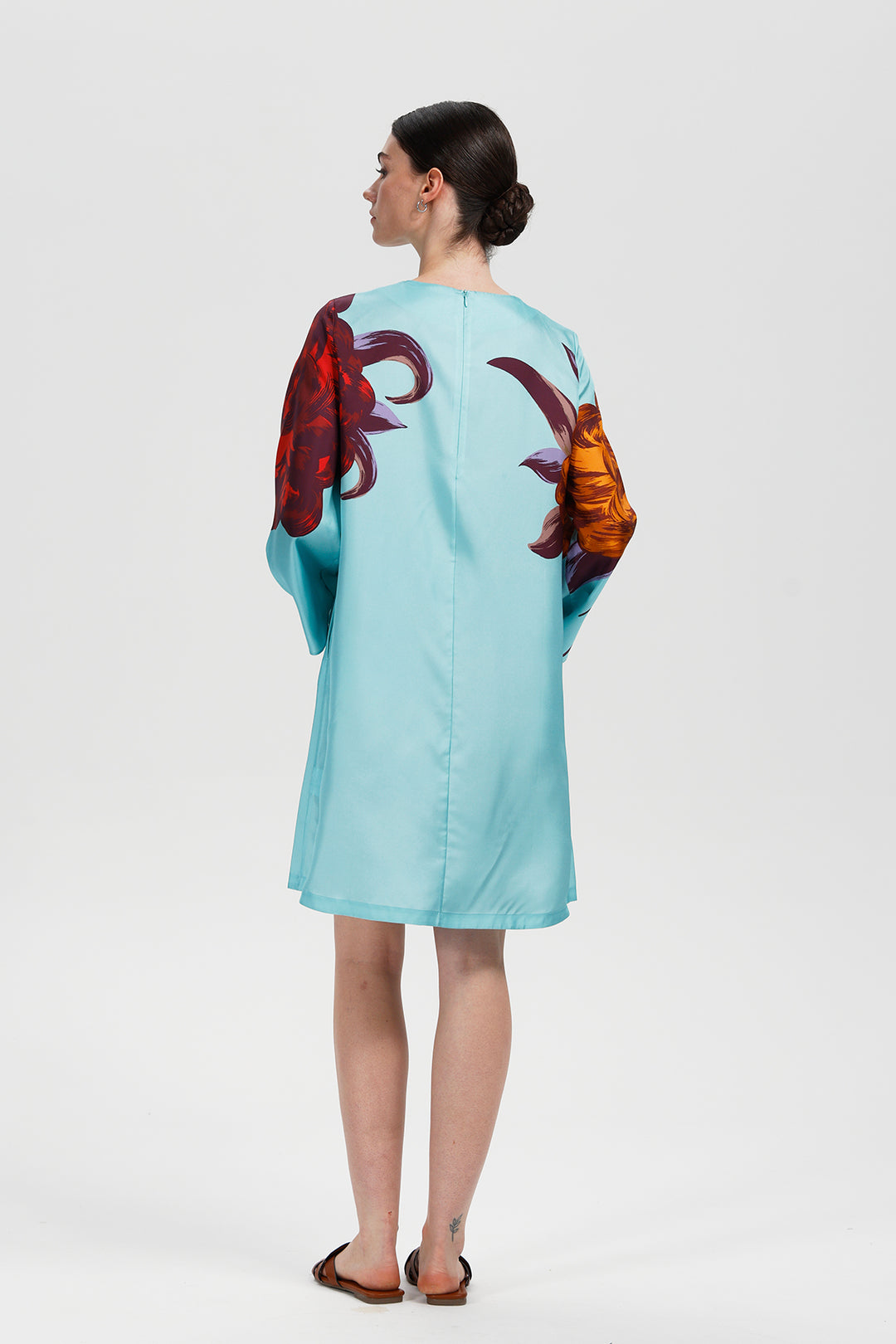 Amara Floral Print Silk Dress