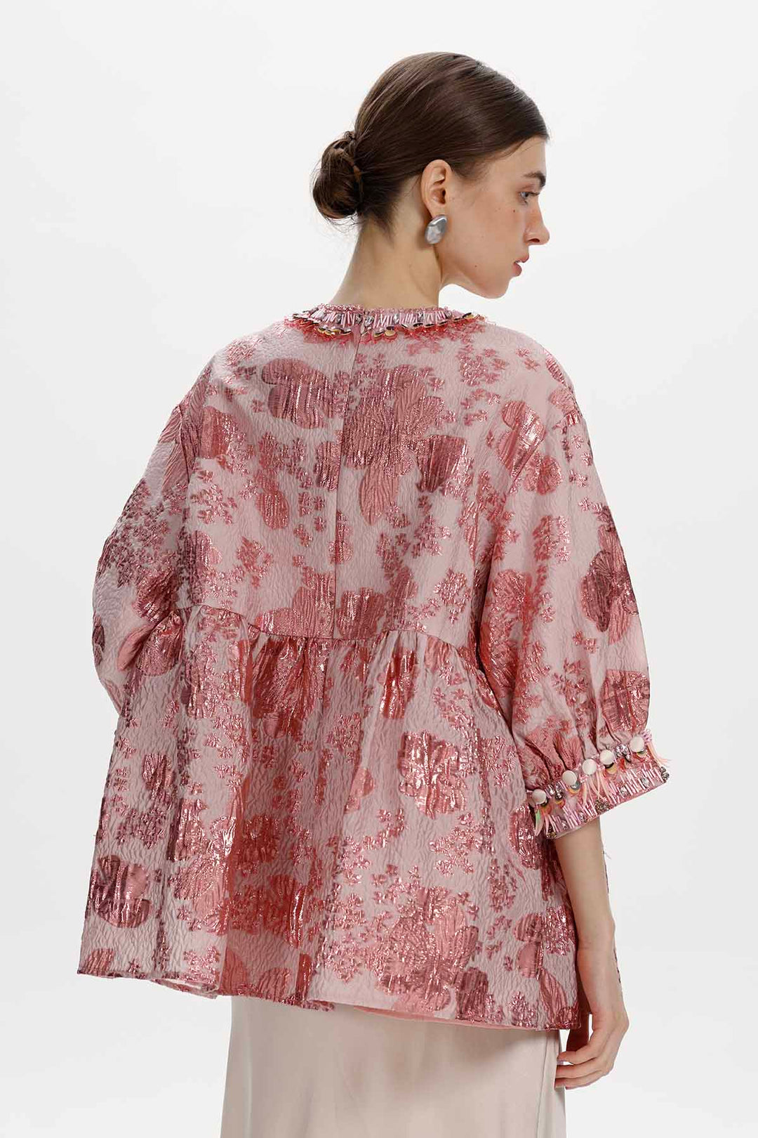 Yseult Beaded Jacquard Blouse