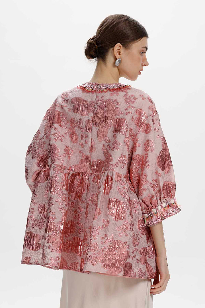 Yseult Beaded Jacquard Blouse