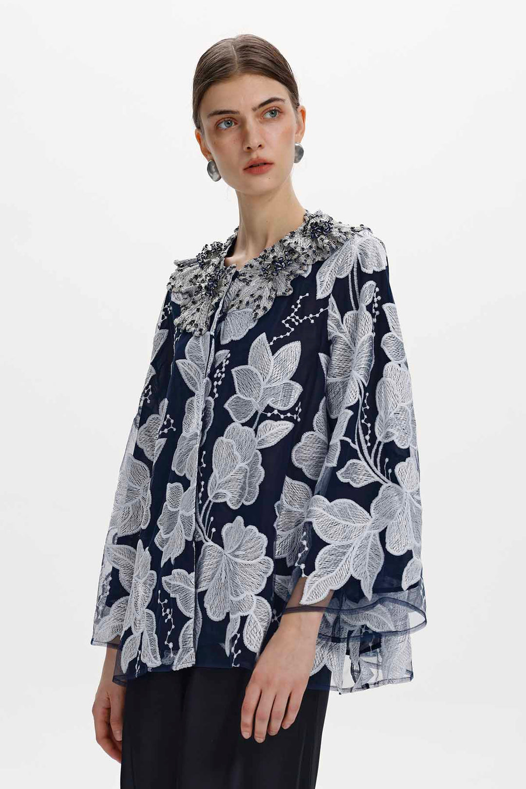 Maristela Beaded Floral Blouse
