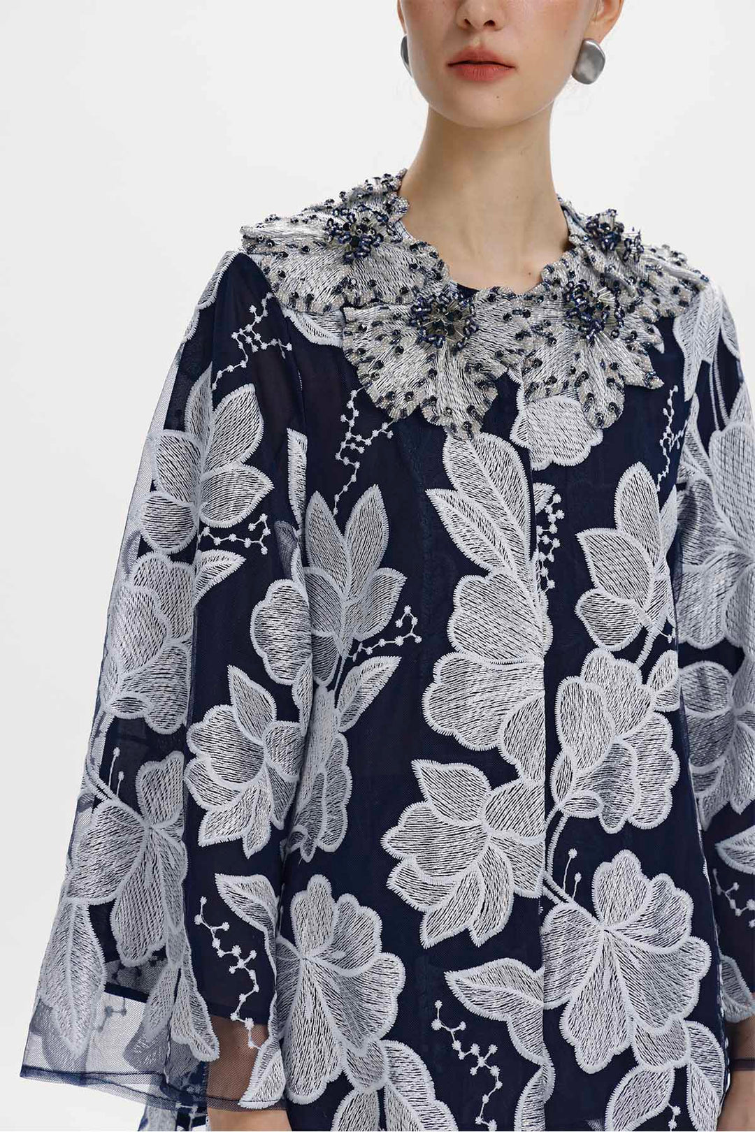Maristela Beaded Floral Blouse