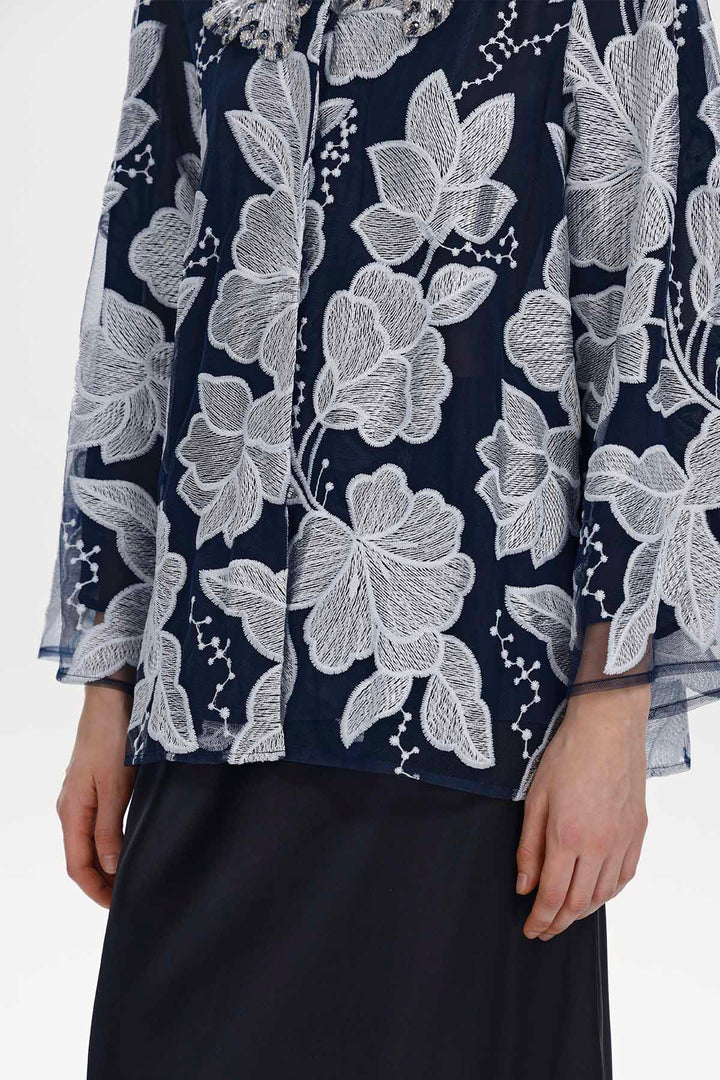 Maristela Beaded Floral Blouse