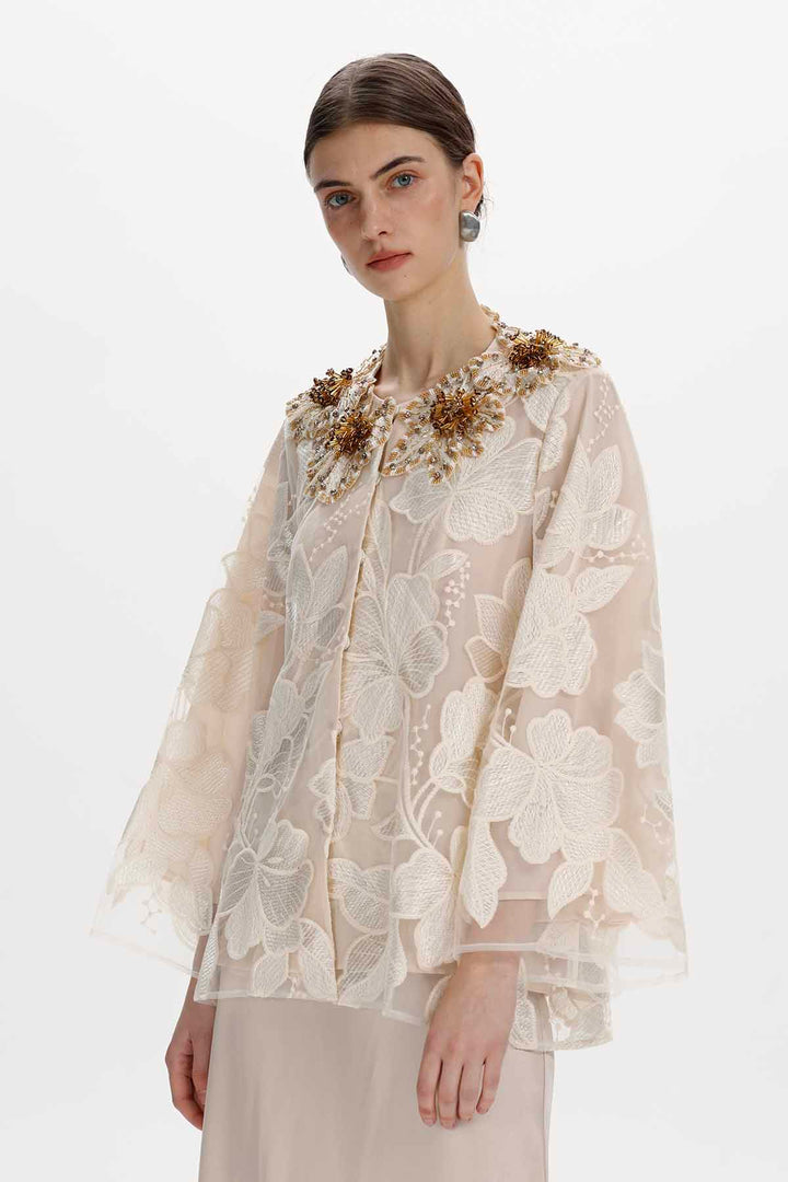 Maristela Beaded Floral Blouse