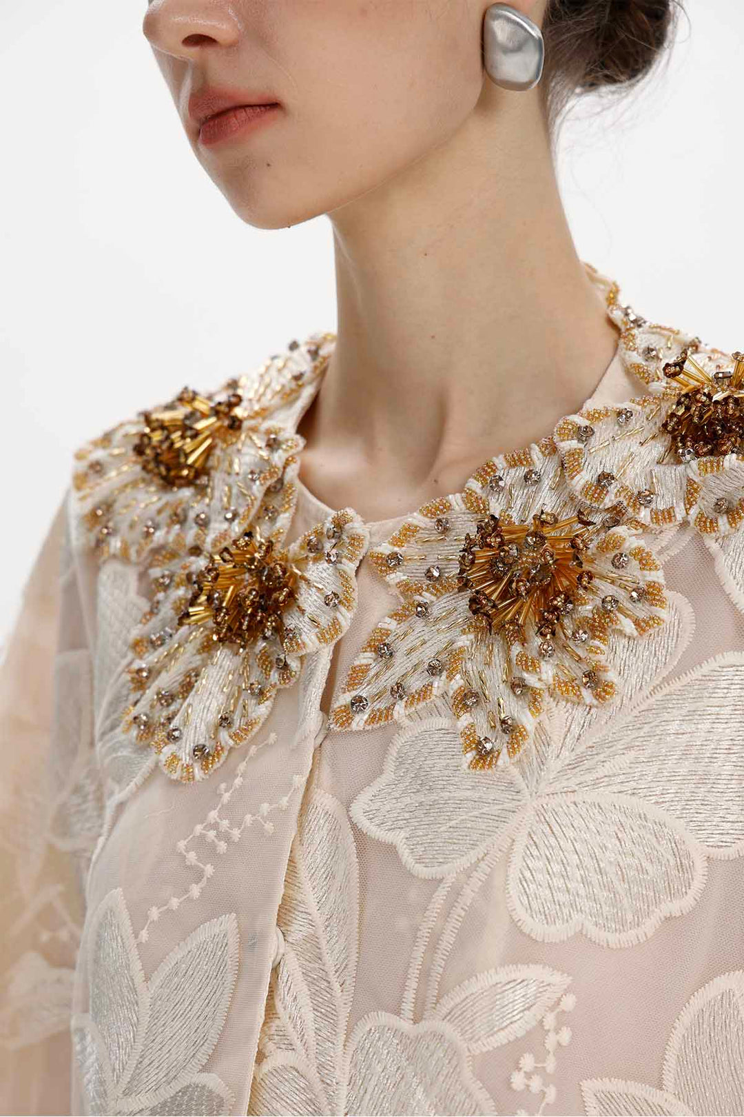 Maristela Beaded Floral Blouse