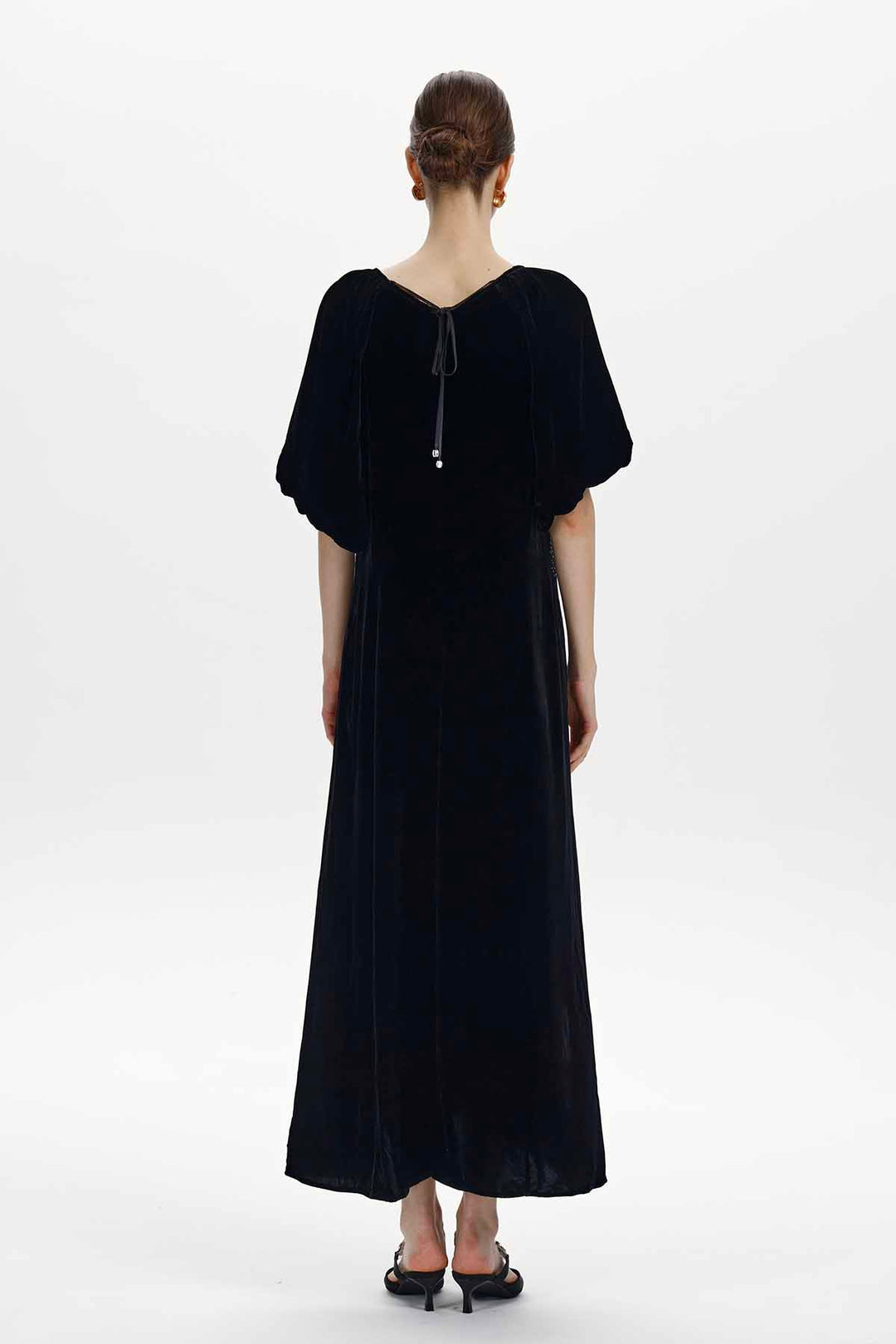 Davina Rhinestone Velvet Maxi Dress
