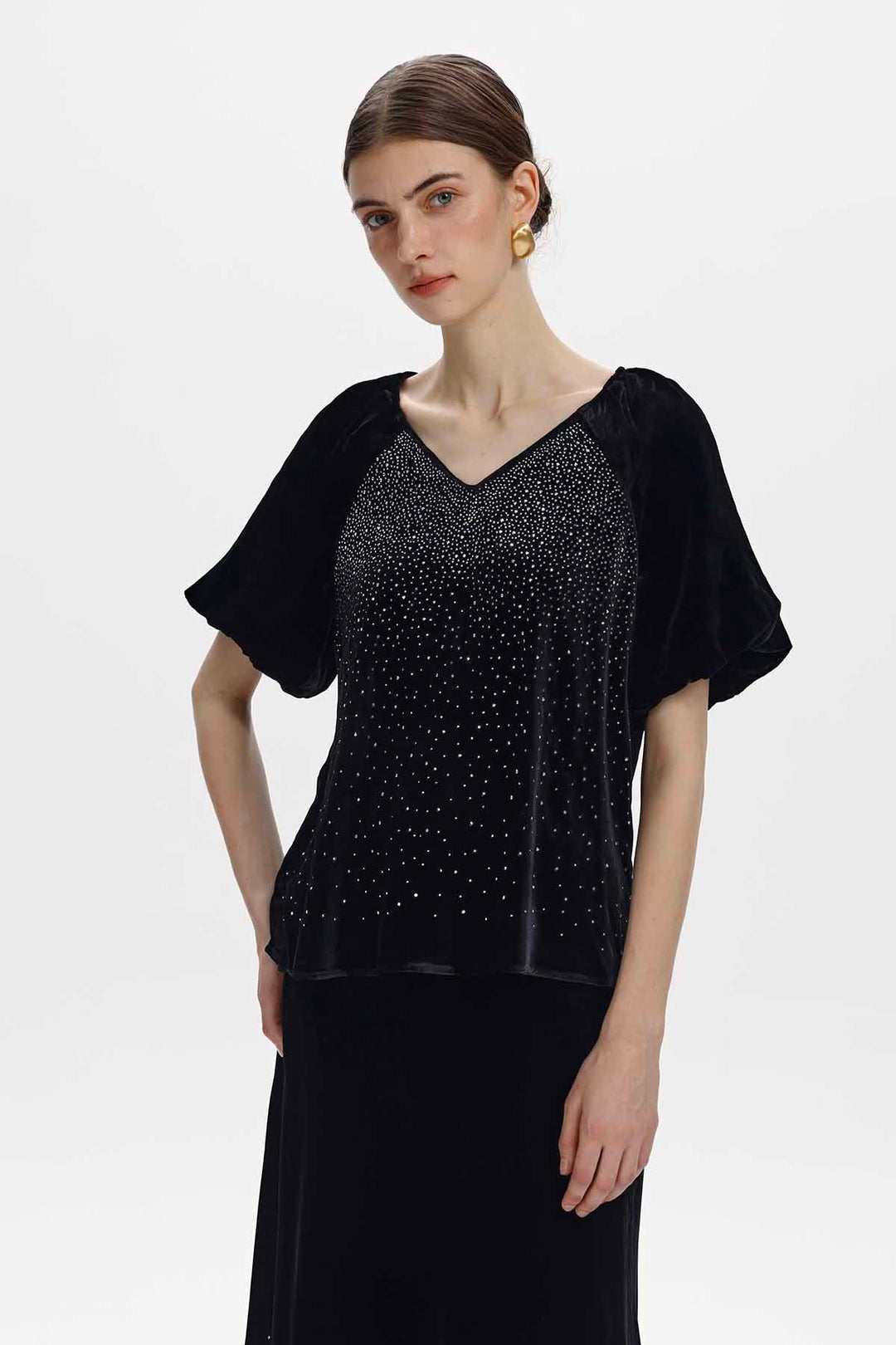 Davina Rhinestone Velvet Set