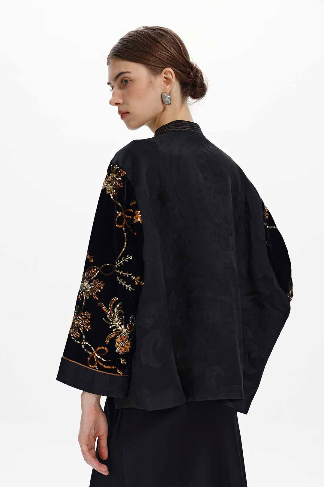 Marisol Embellished Floral Velvet Jacket