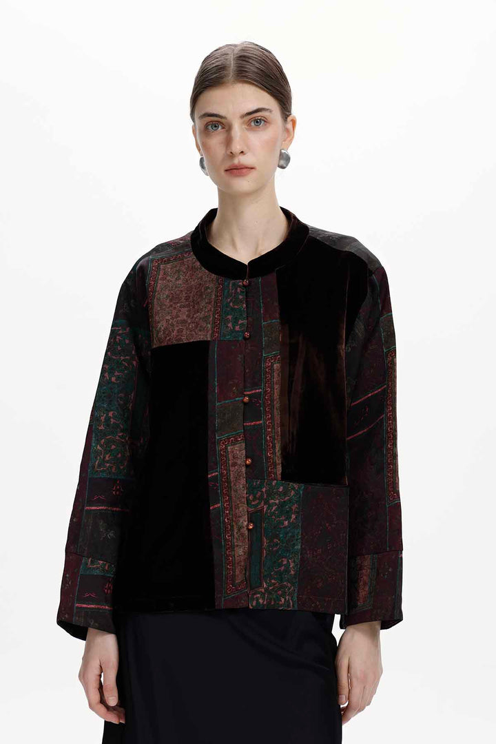 Valeria Patchwork Velvet Jacket