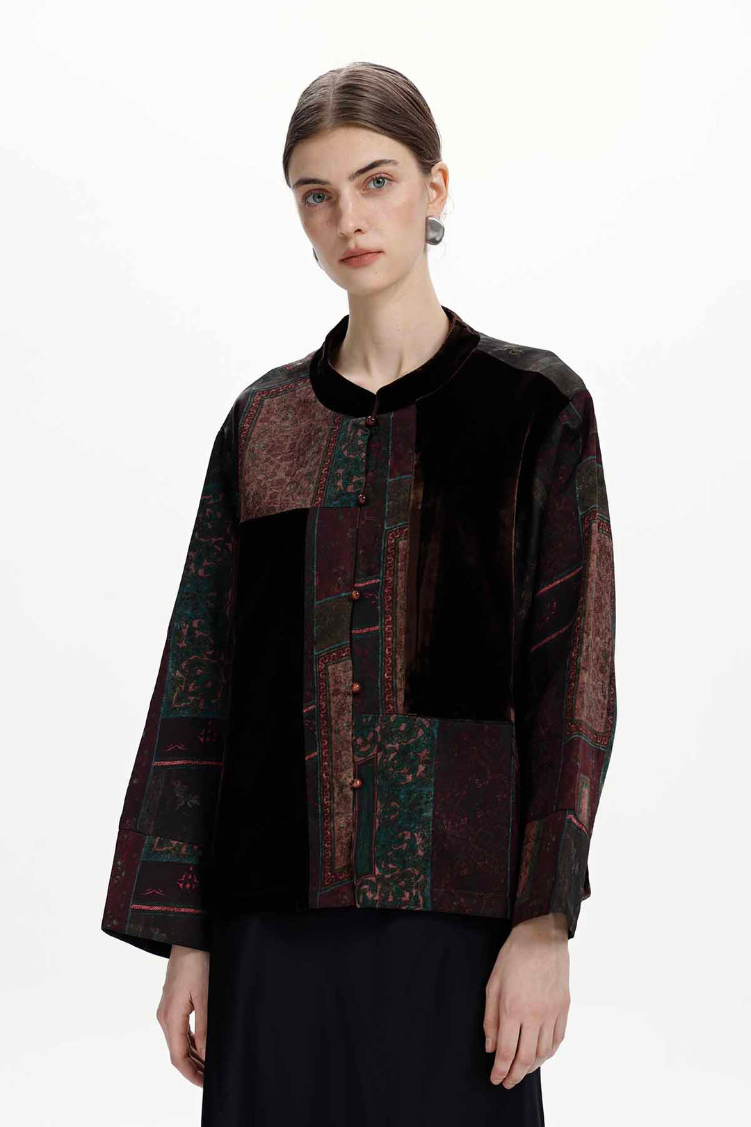Valeria Patchwork Velvet Jacket