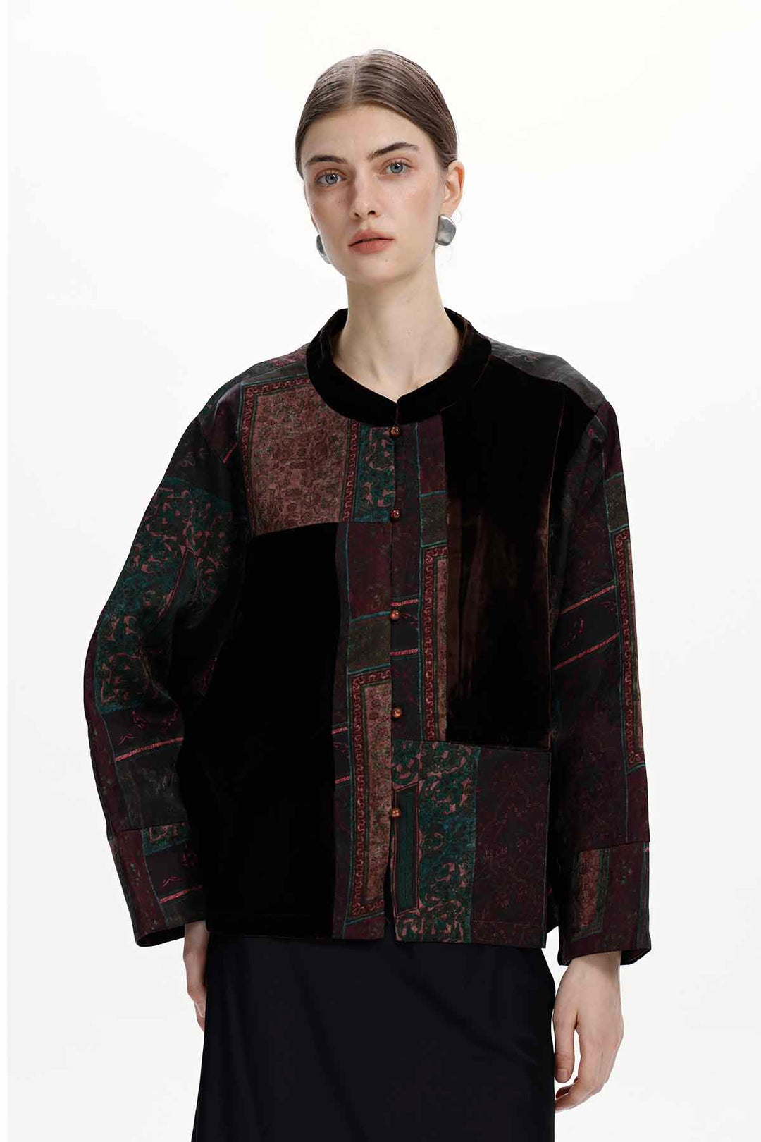 Valeria Patchwork Velvet Jacket