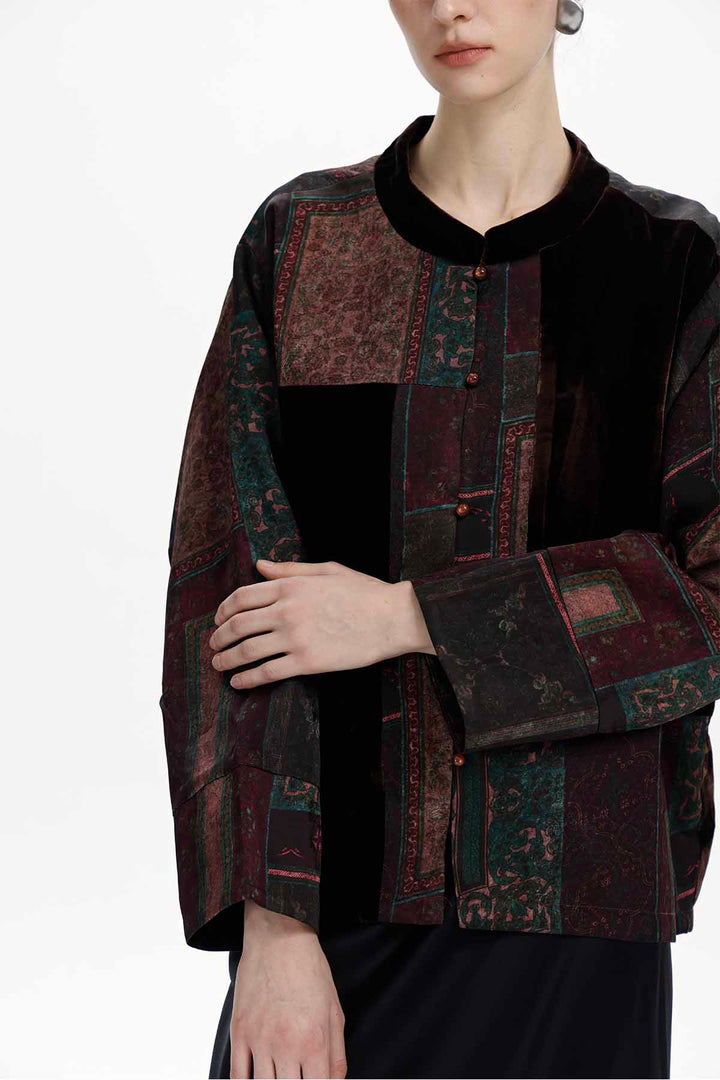 Valeria Patchwork Velvet Jacket