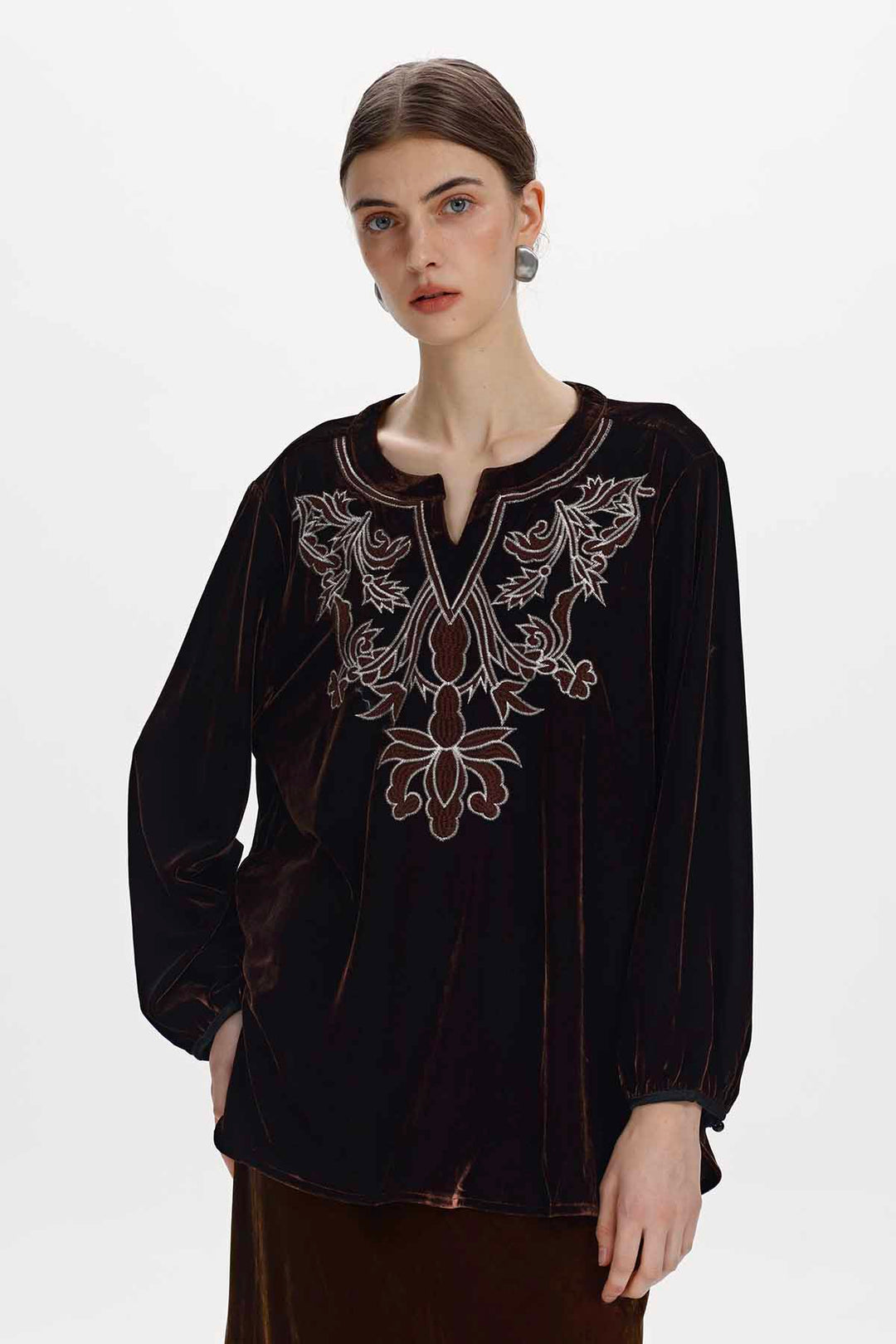Elvira Embroidered Top