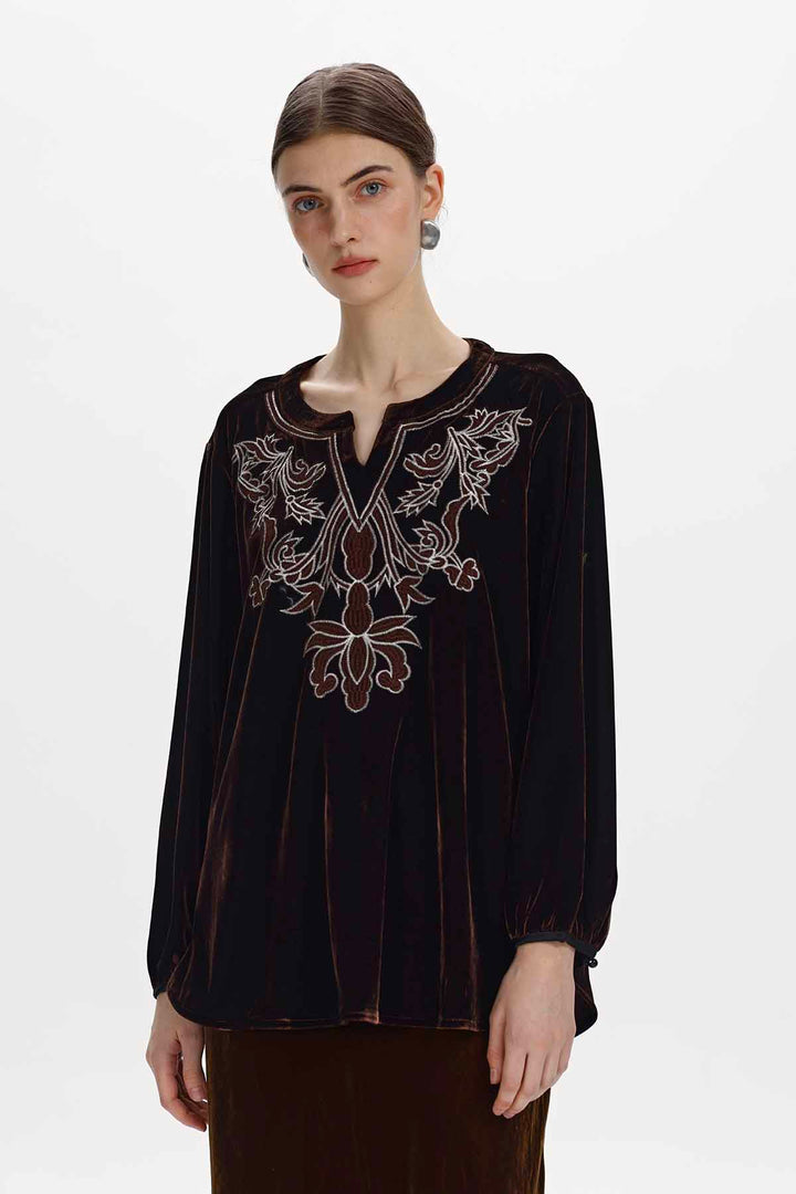 Elvira Embroidered Top