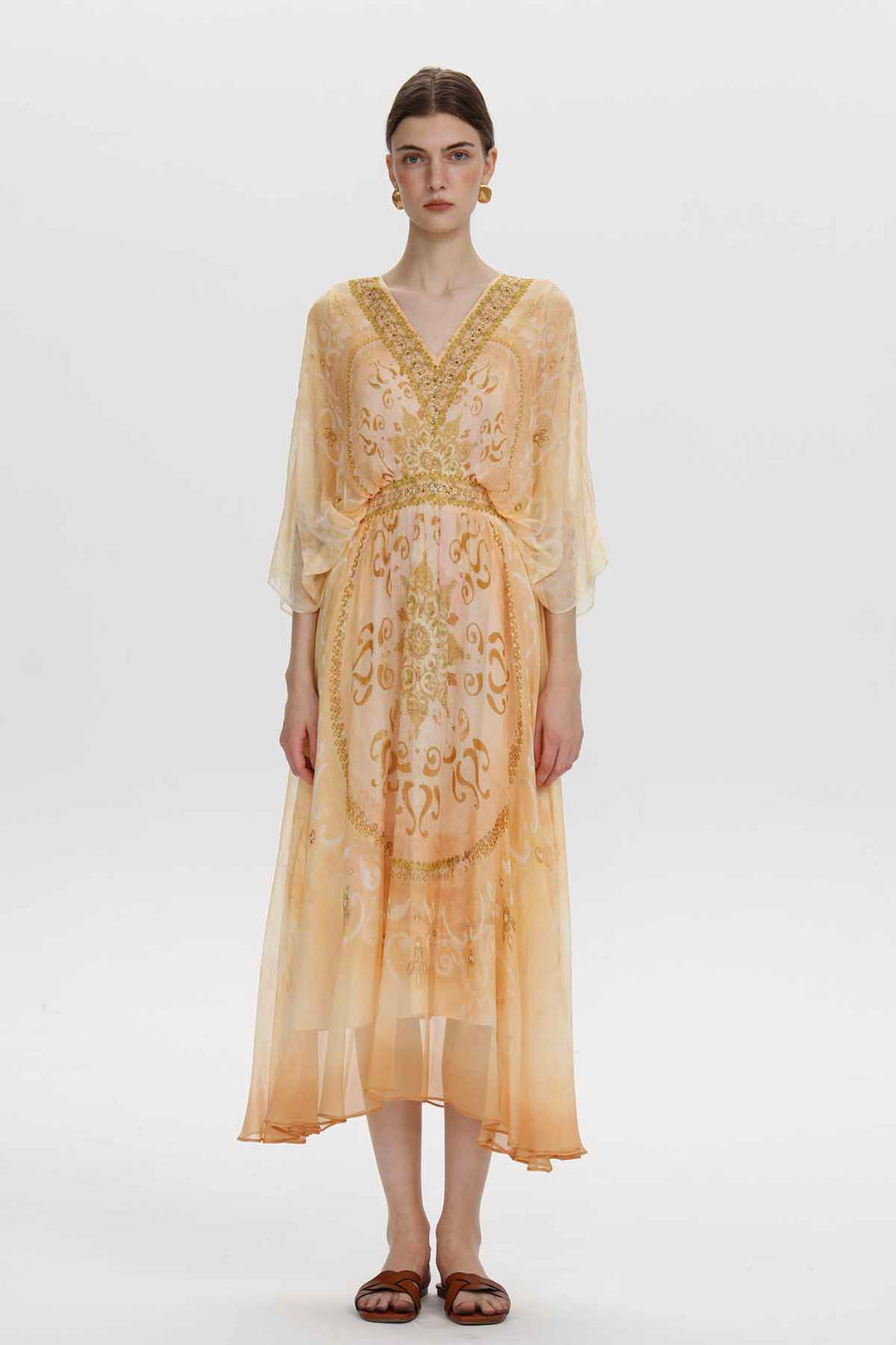 Aurora Embellished Bohemian Midi Dress