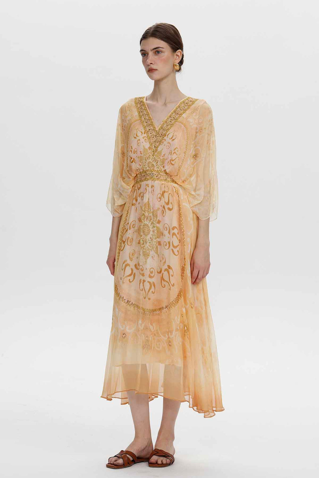 Aurora Embellished Bohemian Midi Dress