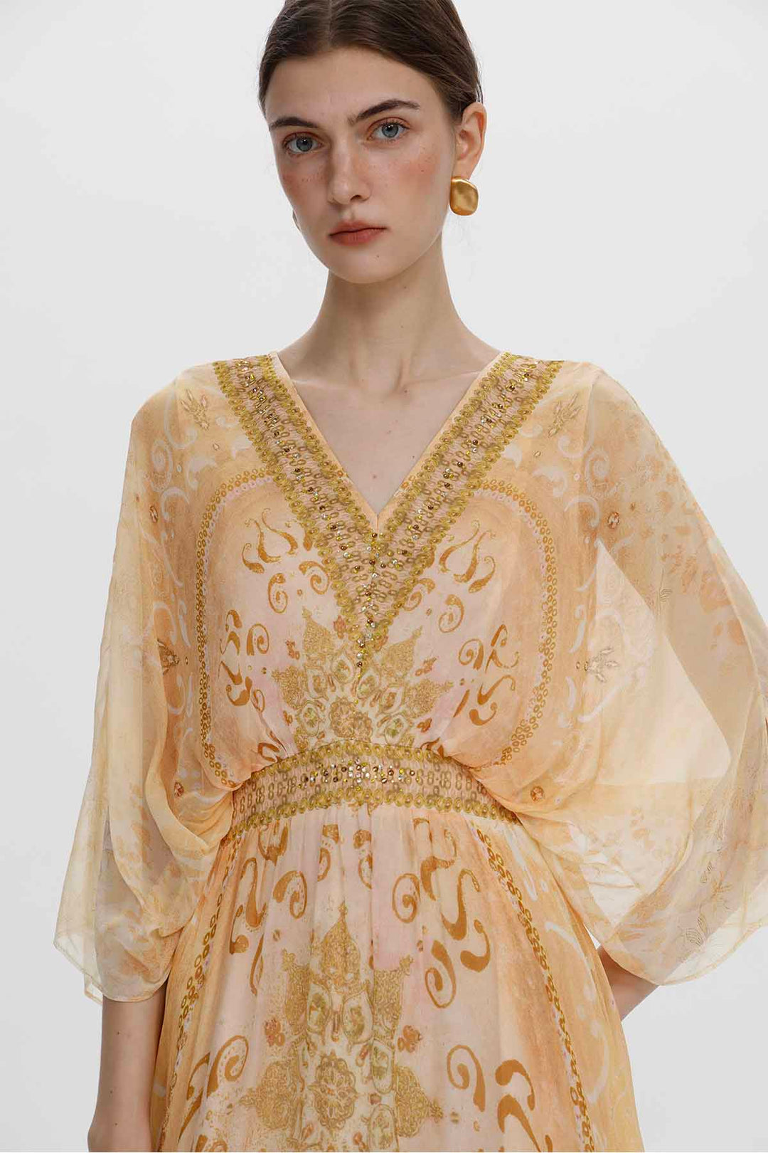 Aurora Embellished Bohemian Midi Dress