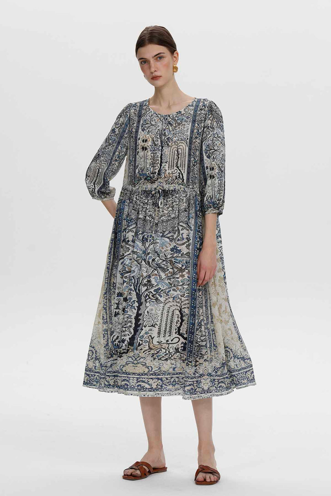 Florence Ethnic Silk Dress
