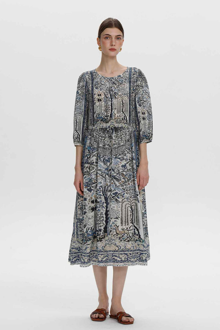Florence Ethnic Silk Dress