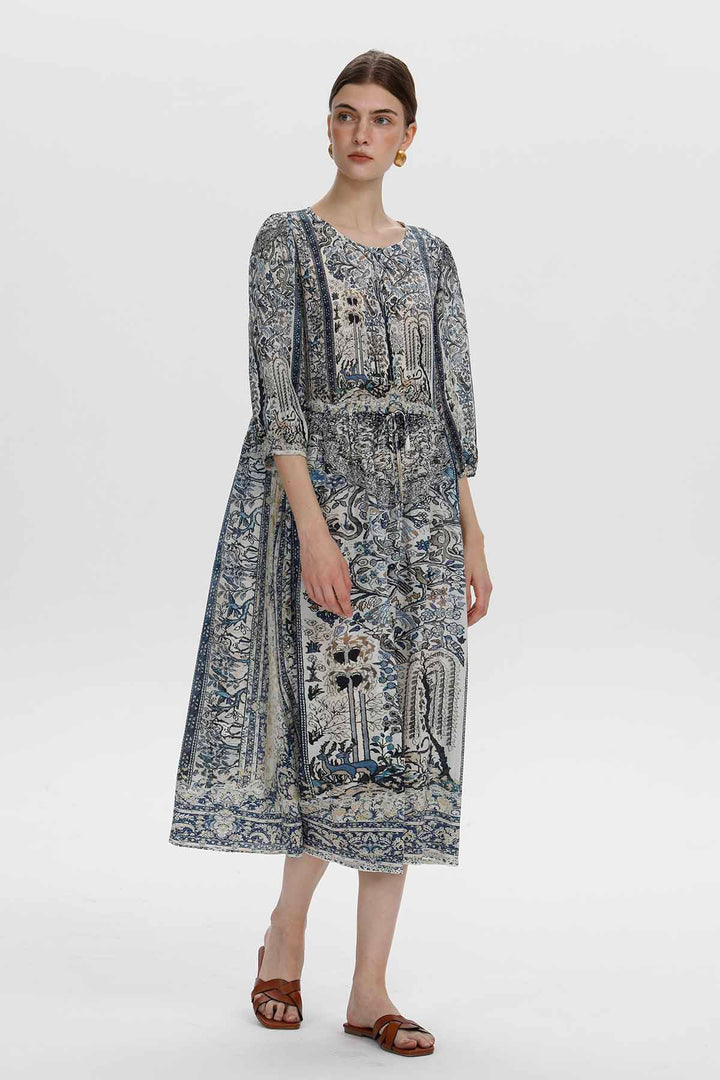 Florence Ethnic Silk Dress