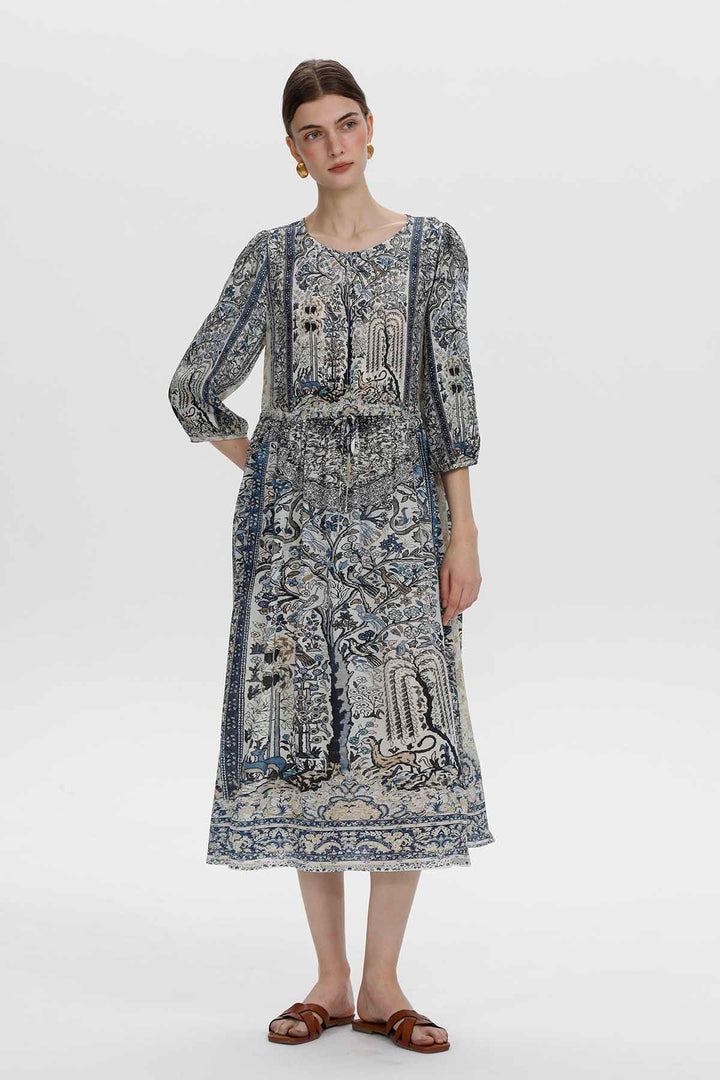Florence Ethnic Silk Dress