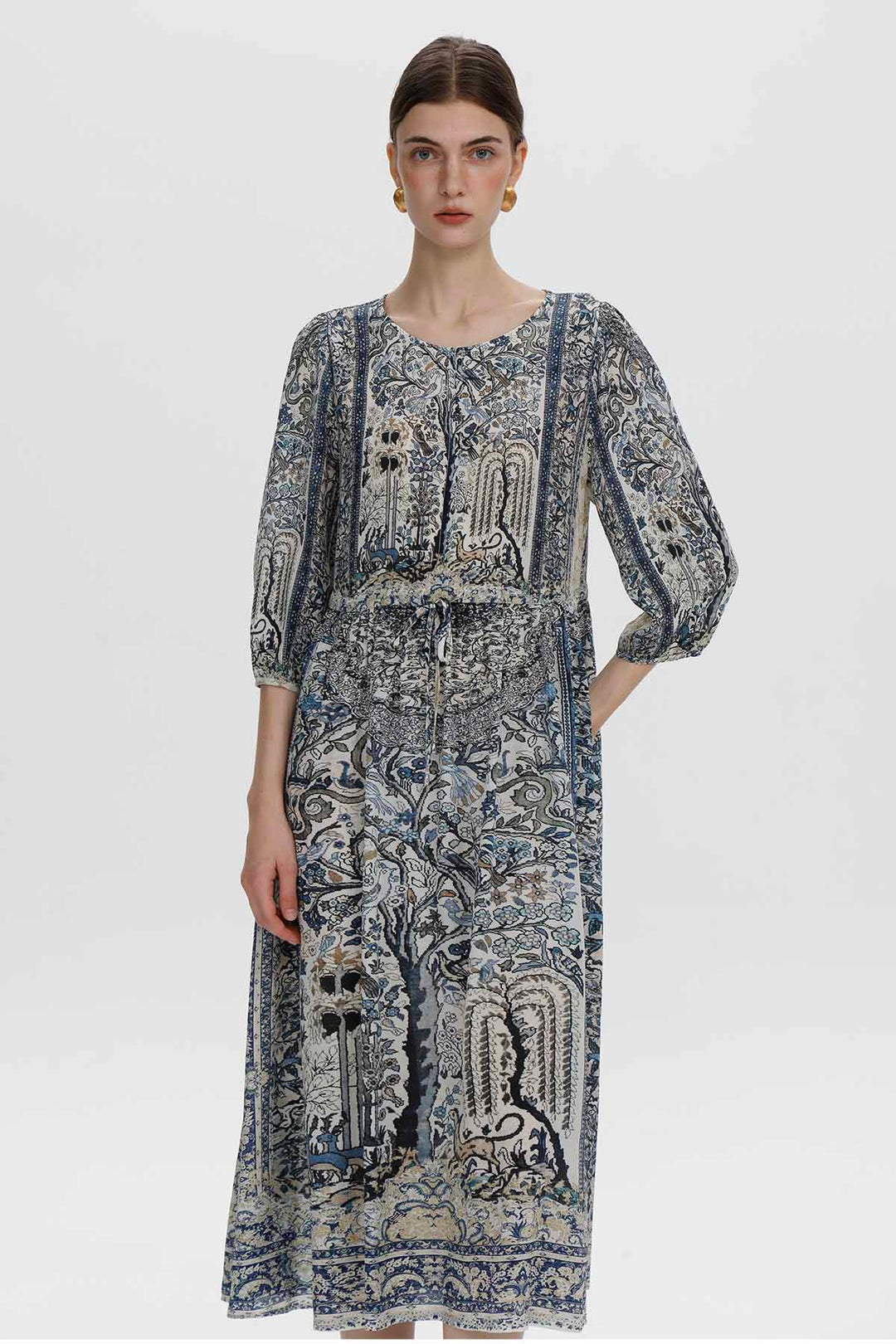 Florence Ethnic Silk Dress