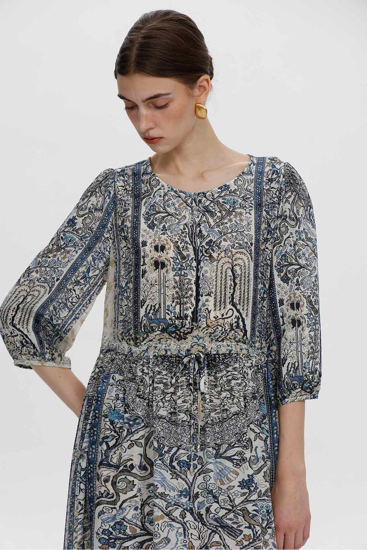 Florence Ethnic Silk Dress