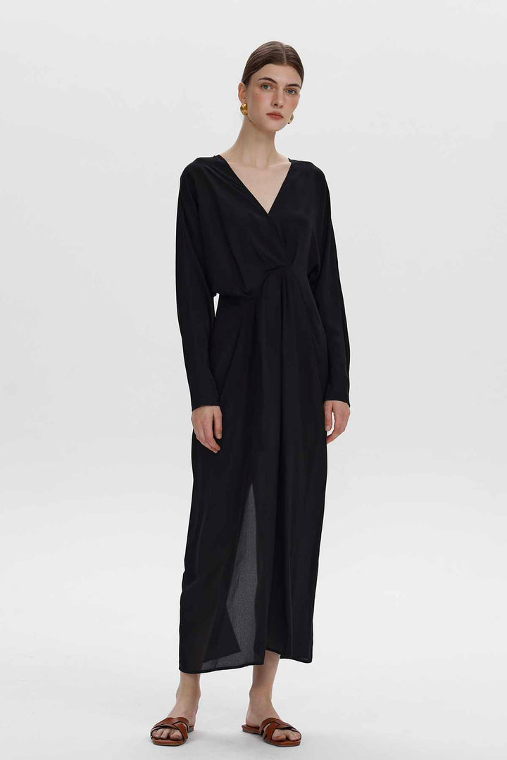 Vittoria drapiertes Maxikleid