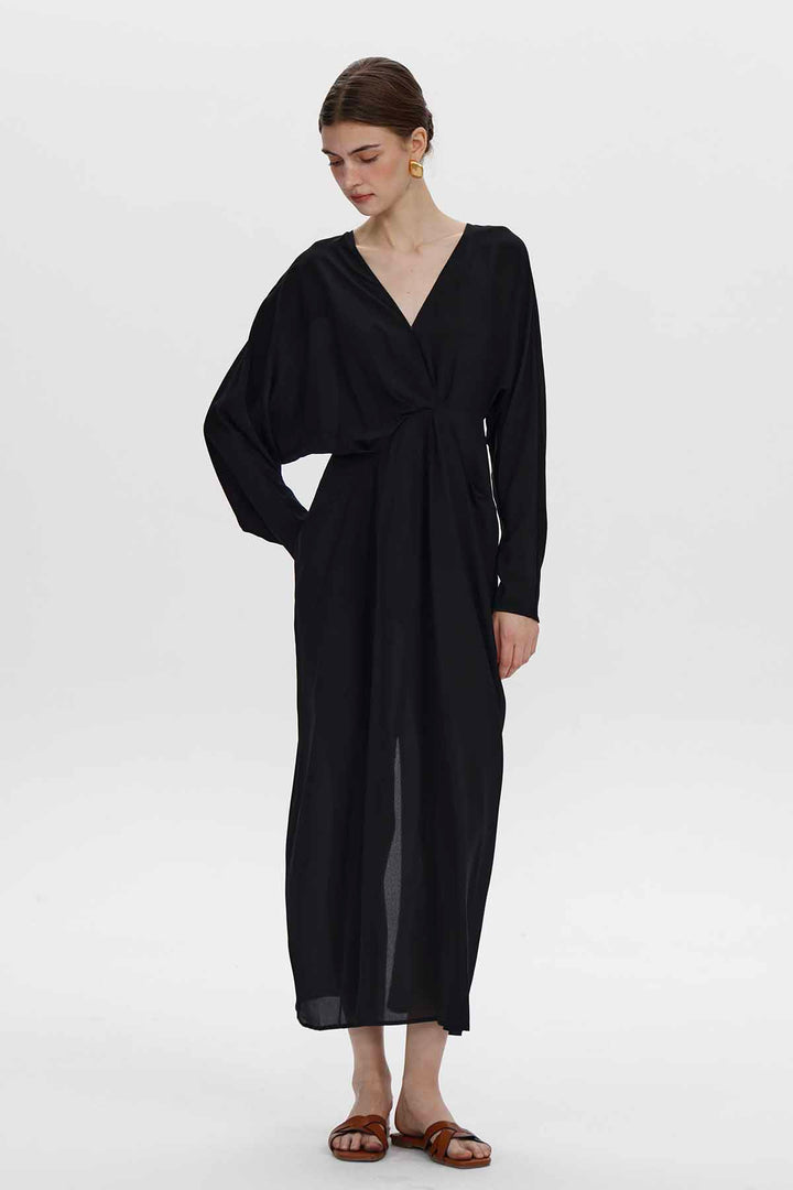 Vittoria drapiertes Maxikleid